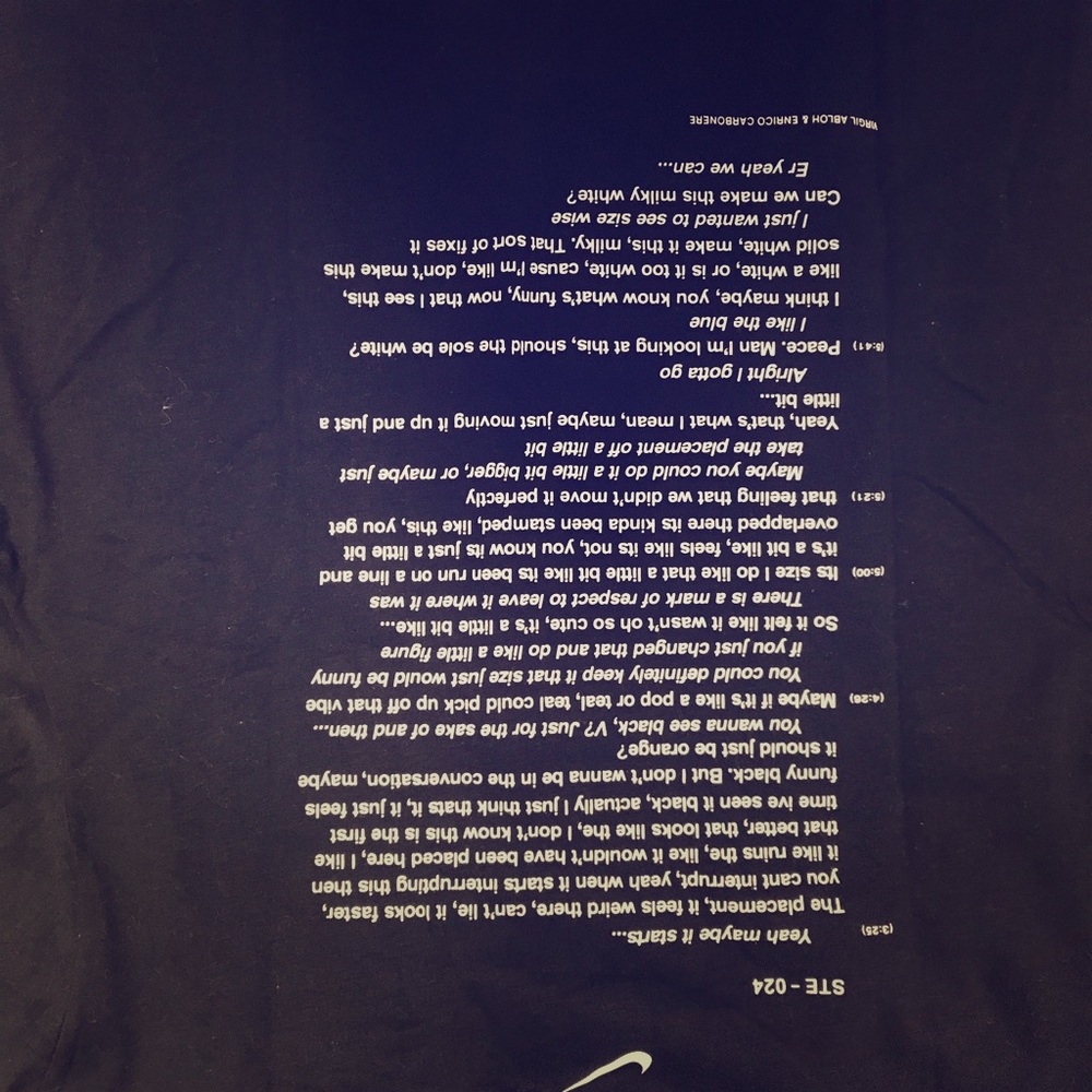Off White x Nike "Off Campus" Long Sleeve Tee